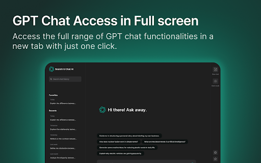 Search  Chat AI  from Chrome web store to be run with OffiDocs Chromium online