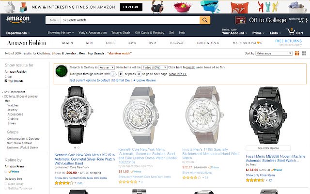 Search  Destroy for Amazon, Etsy and Ebay!  from Chrome web store to be run with OffiDocs Chromium online