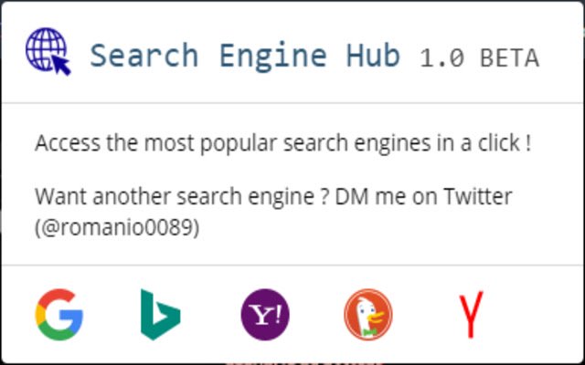 Search Engine Hub dari toko web Chrome untuk dijalankan dengan OffiDocs Chromium online