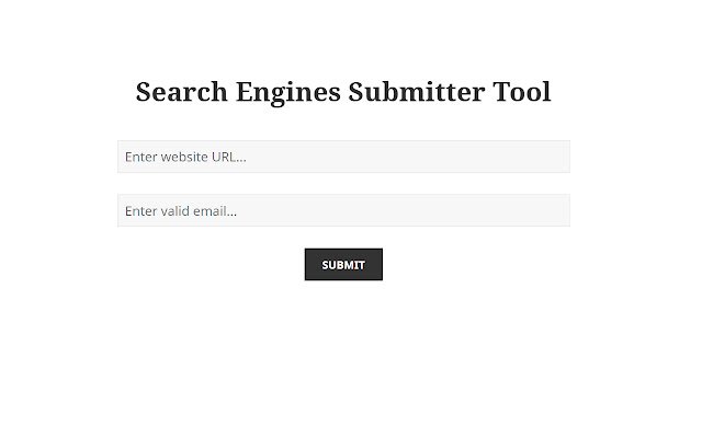 Search Engines Submitter Tool từ cửa hàng Chrome trực tuyến sẽ được chạy với OffiDocs Chromium trực tuyến