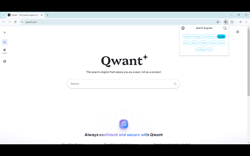 SearchEngineSwitcher  from Chrome web store to be run with OffiDocs Chromium online