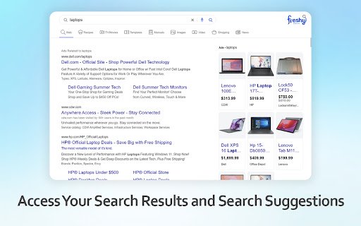 Search Freshy  from Chrome web store to be run with OffiDocs Chromium online