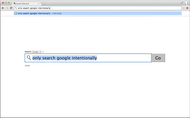 Search Intercept  from Chrome web store to be run with OffiDocs Chromium online