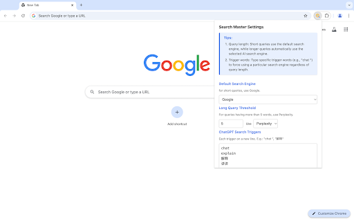 Search Master  from Chrome web store to be run with OffiDocs Chromium online