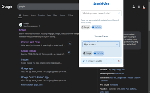 SearchPulse Focus. Save. Search Later.  from Chrome web store to be run with OffiDocs Chromium online