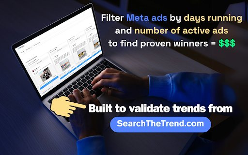 Search The Trend Meta Ads Library Filter  Ad Spy Tool  from Chrome web store to be run with OffiDocs Chromium online