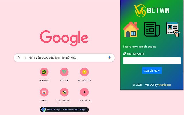 Wyszukaj V9Betwin ze sklepu internetowego Chrome, aby uruchomić go z OffiDocs Chromium online