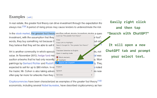 Search with ChatGPT  from Chrome web store to be run with OffiDocs Chromium online