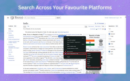 Search With: One Click MultiSearch | Better Extensions  from Chrome web store to be run with OffiDocs Chromium online