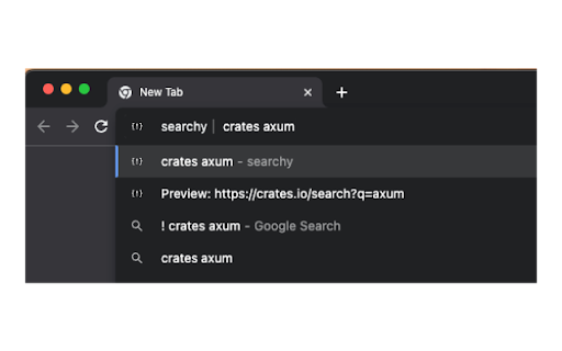 searchy  from Chrome web store to be run with OffiDocs Chromium online