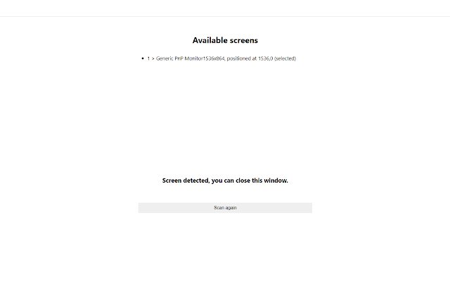 Secondary Screen  from Chrome web store to be run with OffiDocs Chromium online