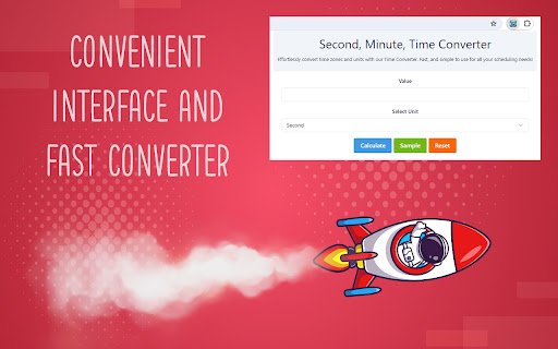Second, Minute, Time Converter  from Chrome web store to be run with OffiDocs Chromium online