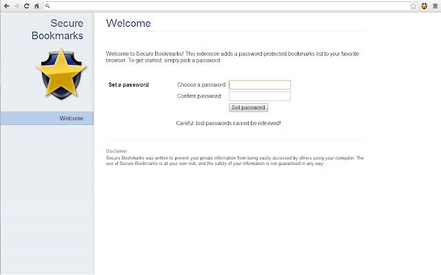I-secure ang Mga Bookmark mula sa Chrome web store na tatakbo sa OffiDocs Chromium online