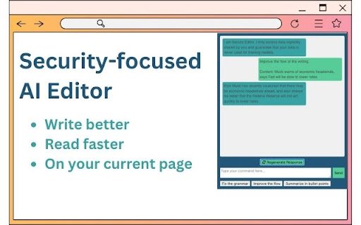 Secure Editor  from Chrome web store to be run with OffiDocs Chromium online