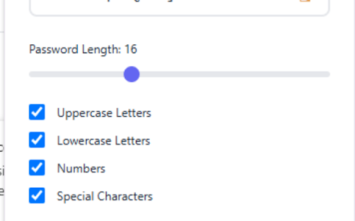 Secure Password Generator from Chrome web store to be run with OffiDocs Chromium online Secure Password Generator from Chrome web store to be run with OffiDocs Chromium online