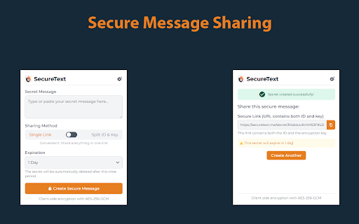SecureText Share password securely  from Chrome web store to be run with OffiDocs Chromium online