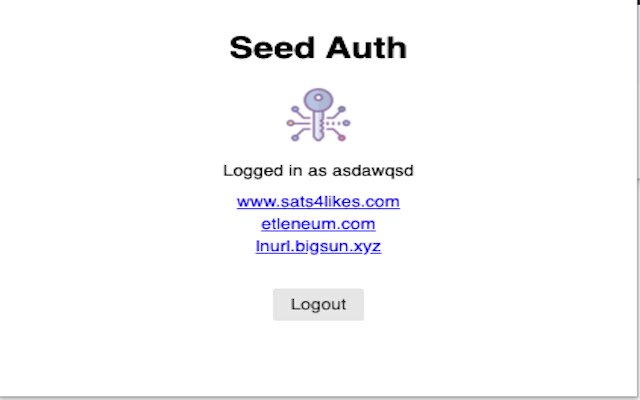 Seed Auth LNURL Auth  from Chrome web store to be run with OffiDocs Chromium online