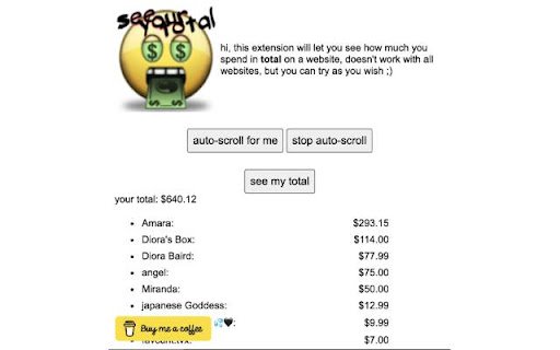 see your total  from Chrome web store to be run with OffiDocs Chromium online