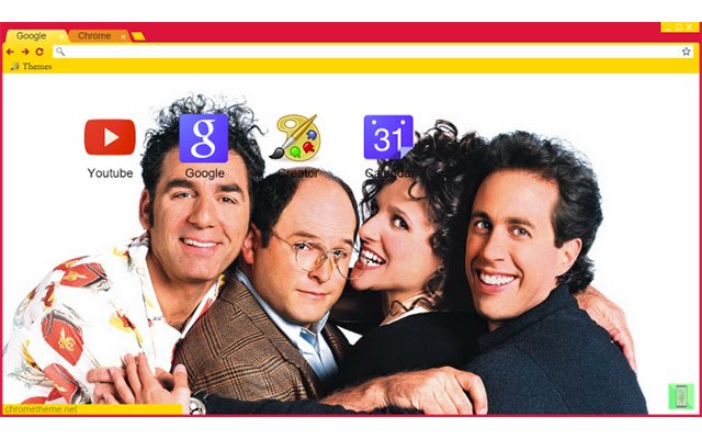 Seinfeld-thema voor Google Chrome uit de Chrome-webwinkel om te worden uitgevoerd met OffiDocs Chromium online