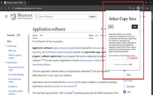 Select Copy Save  from Chrome web store to be run with OffiDocs Chromium online