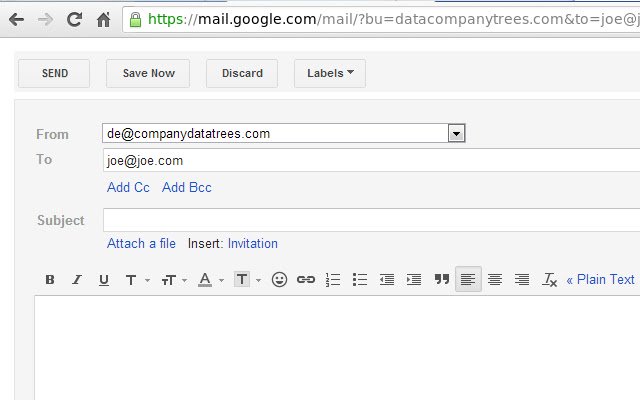Chọn mặc định Từ người gửi trong Gmail từ cửa hàng Chrome trực tuyến để được chạy với OffiDocs Chromium trực tuyến