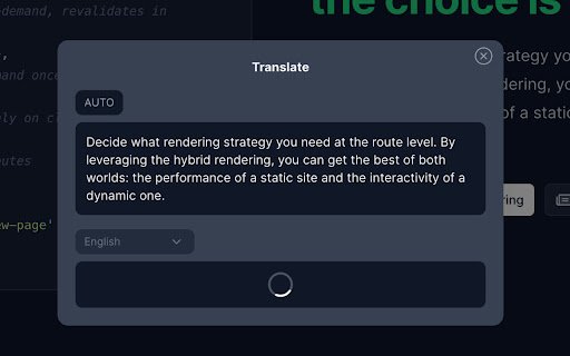 Selected text Translator extension  from Chrome web store to be run with OffiDocs Chromium online