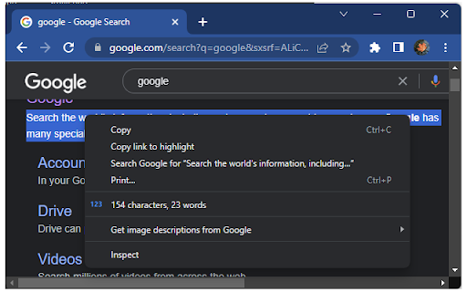 Selection Length  from Chrome web store to be run with OffiDocs Chromium online