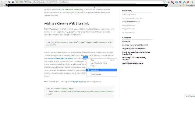 SelectionSaver mula sa Chrome web store na tatakbo sa OffiDocs Chromium online