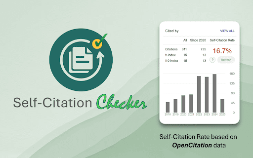 Self Citations Checker  from Chrome web store to be run with OffiDocs Chromium online