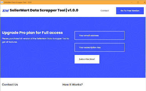 SellerMart Data Scrapper Tool  from Chrome web store to be run with OffiDocs Chromium online