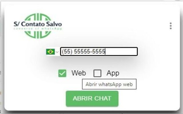 Sem contato salvo Converse ບໍ່ມີ whatsApp ຈາກຮ້ານເວັບ Chrome ທີ່ຈະດໍາເນີນການກັບ OffiDocs Chromium ອອນໄລນ໌