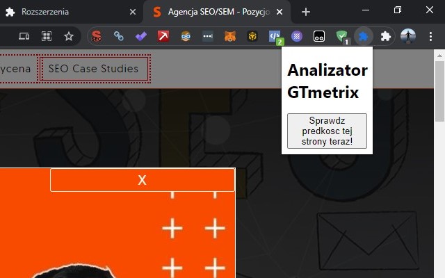 SEMhub Analiza pagespeed z GTmetrix  from Chrome web store to be run with OffiDocs Chromium online