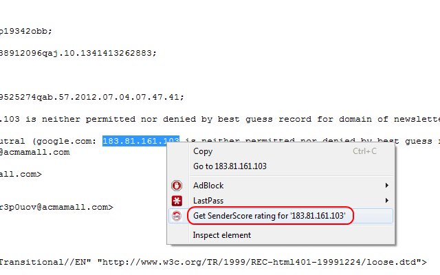 SenderScore Rating จาก Chrome เว็บสโตร์ที่จะใช้งานร่วมกับ OffiDocs Chromium ออนไลน์