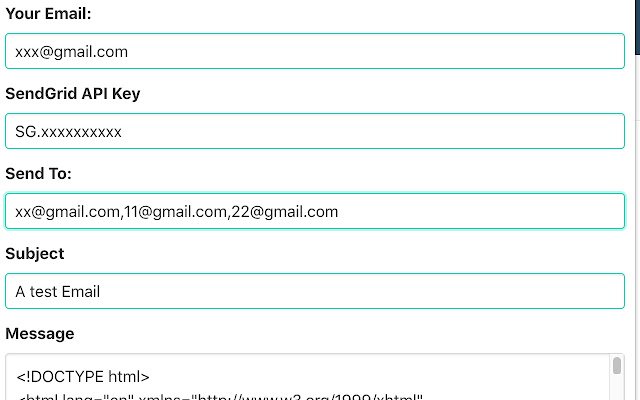 SendGrid Test Email Helper  from Chrome web store to be run with OffiDocs Chromium online