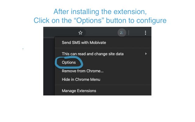 Magpadala ng SMS gamit ang Mobivate mula sa Chrome web store upang patakbuhin sa OffiDocs Chromium online