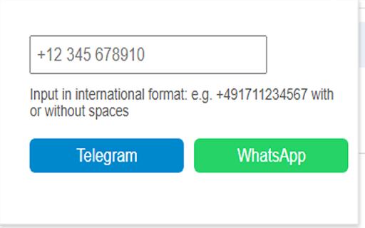 SendTelegramOrWhatsappMessageto...  from Chrome web store to be run with OffiDocs Chromium online