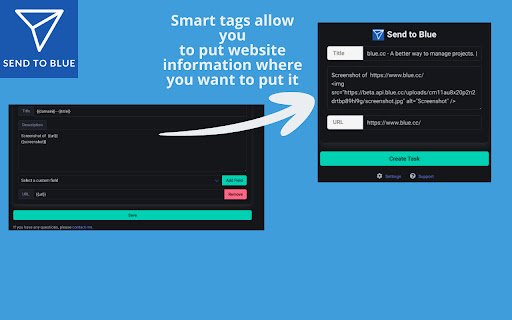 Send To Blue  from Chrome web store to be run with OffiDocs Chromium online