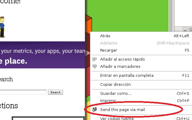 Send to Mail  from Chrome web store to be run with OffiDocs Chromium online