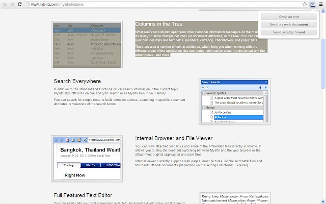 Wyślij do MyInfo (starsza wersja) ze sklepu internetowego Chrome, aby działał z OffiDocs Chromium online