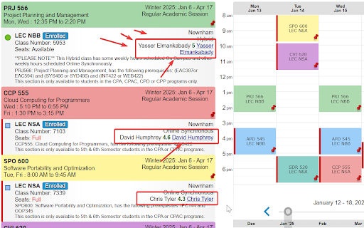 Seneca Ratings  from Chrome web store to be run with OffiDocs Chromium online