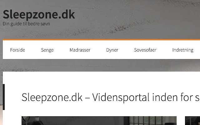 OffiDocs Chromium ഓൺലൈനിൽ പ്രവർത്തിപ്പിക്കുന്നതിന് Chrome വെബ് സ്റ്റോറിൽ നിന്നുള്ള Sleepzone.dk എന്ന സെഞ്ച് ടെസ്റ്റ്