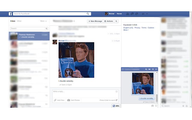 Sensible Chuckles for Facebook  from Chrome web store to be run with OffiDocs Chromium online