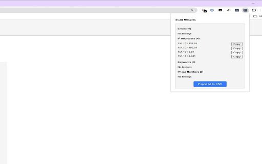 Sensitive Info Scanner  from Chrome web store to be run with OffiDocs Chromium online