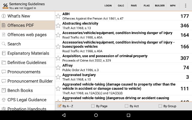 Sentencing Guidelines  from Chrome web store to be run with OffiDocs Chromium online