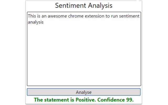 Análise de sentimento da loja virtual do Chrome para ser executada com o OffiDocs Chromium online