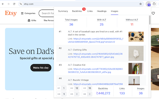 SEO  Backlink Analyzer  from Chrome web store to be run with OffiDocs Chromium online
