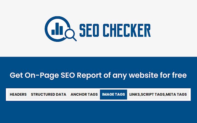 SEO Checker מחנות האינטרנט של Chrome להפעלה עם OffiDocs Chromium מקוון