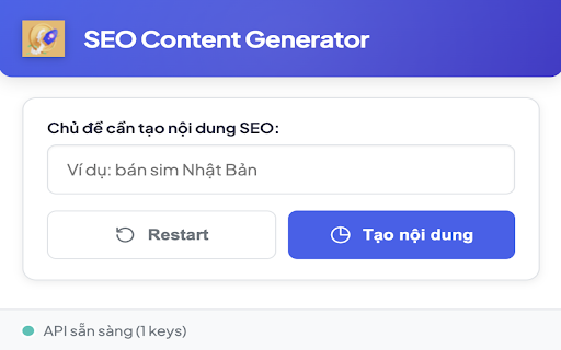SEO Content Generator  from Chrome web store to be run with OffiDocs Chromium online
