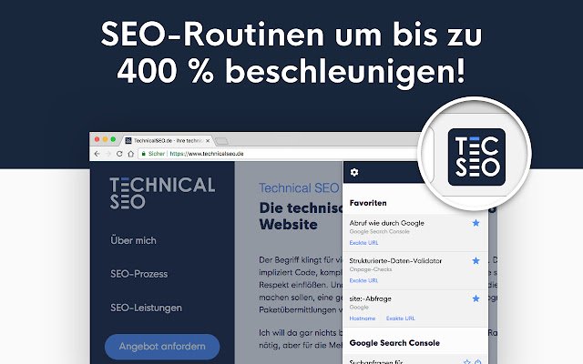 SEO Dashboard von TechnicalSEO.de de Chrome web store para ejecutarse con OffiDocs Chromium en línea