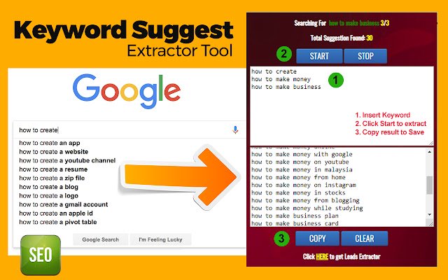 SEO Keyword Extractor  from Chrome web store to be run with OffiDocs Chromium online